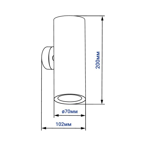 Накладной неповоротный светильник Feron ML388-2 черный (40159) купити