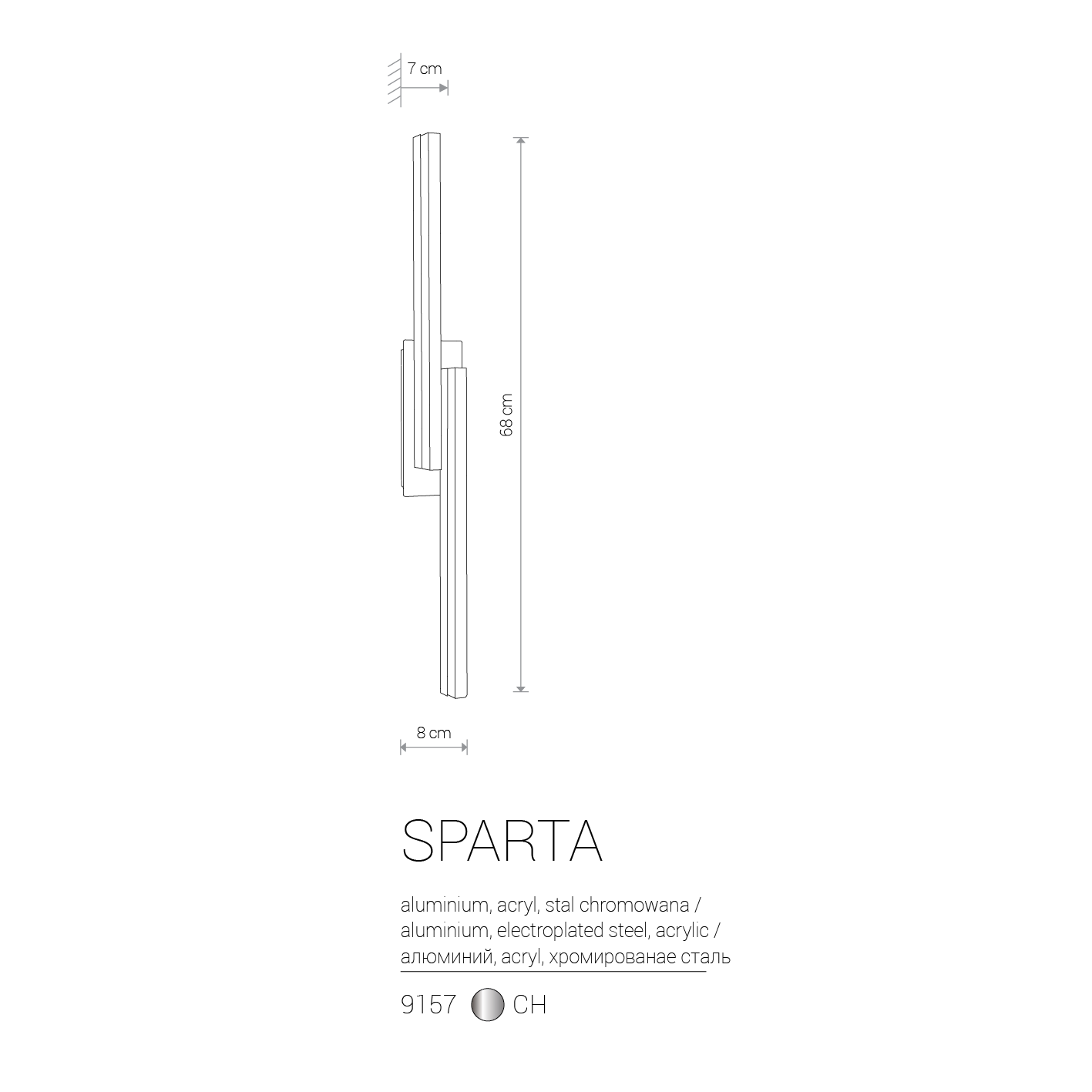 Светильник для ванной Nowodvorski 9157 Sparta купити