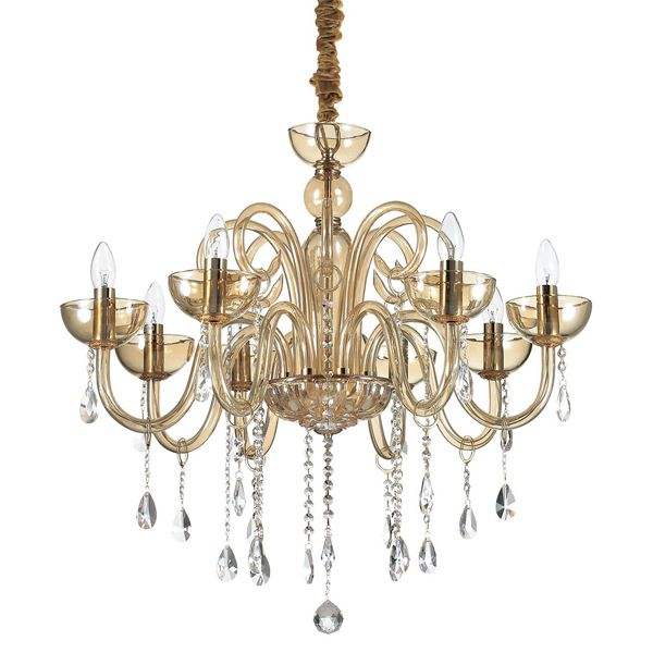 Люстра Ideal Lux CANALETTO SP8 AMBRA купити