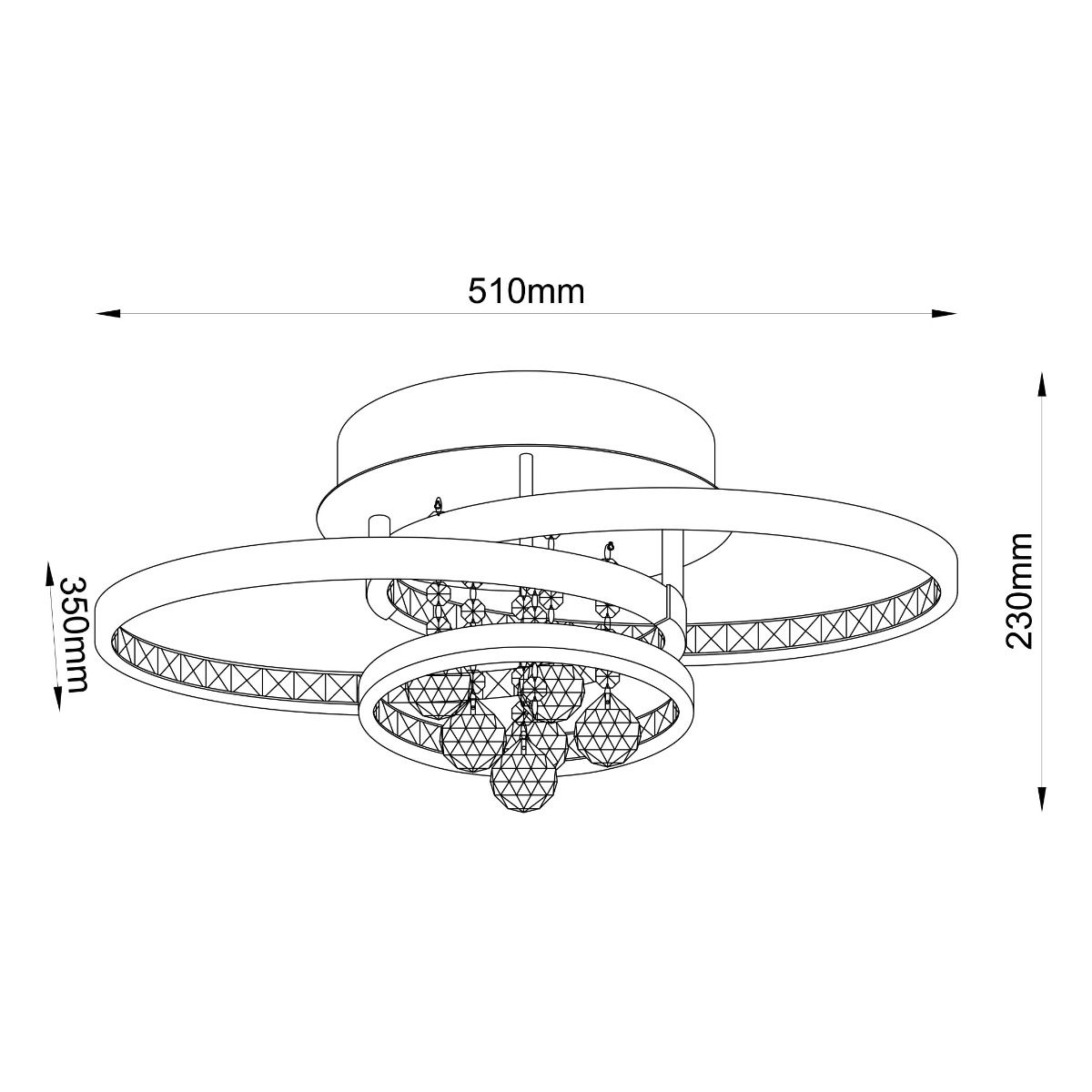 Люстра потолочная Zuma Line Casti 18144 купити