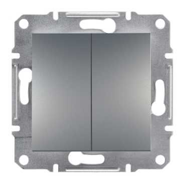 Проходной двухклавишный выключатель самозажимной, сталь (EPH0600162) купить