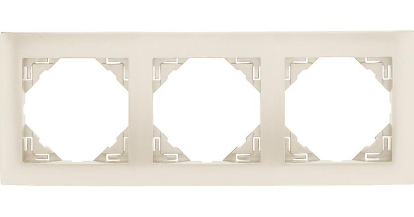 Рамка потрійна універсальна LOGUS металік перламутровий (90930 TPE) купити