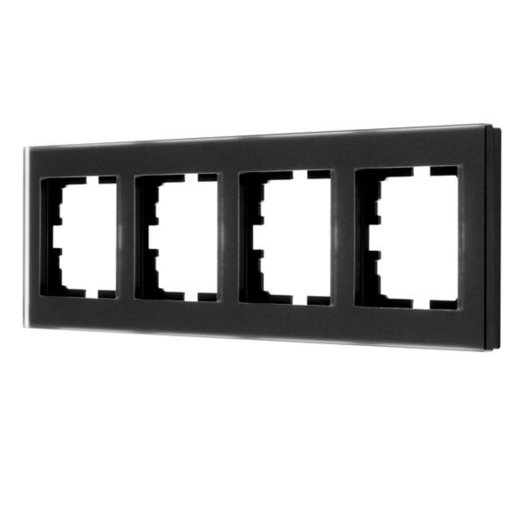 Рамка 4-а горизонтальна акрилова Lezard VESNA Чорна матова (742-5980-149) купити