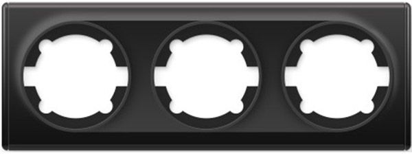 Рамка на 3 прилади OneKeyElectro, колір чорний (OKE300304) купити