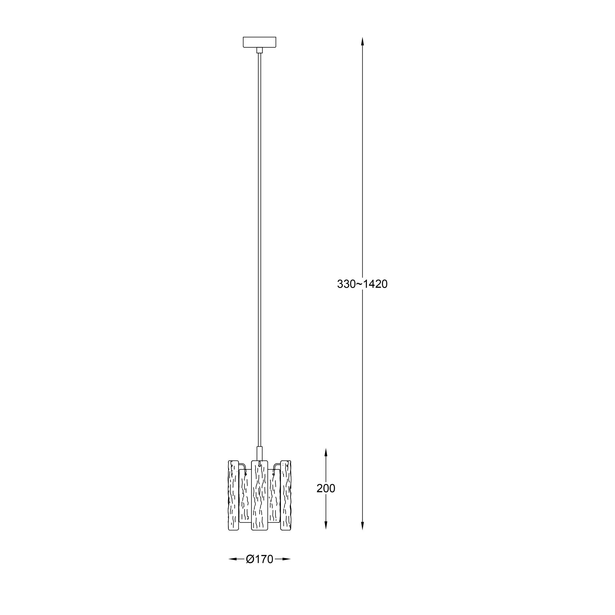 Подвесной светильник Zuma Line P0509-01D-F4AC FROZE купити