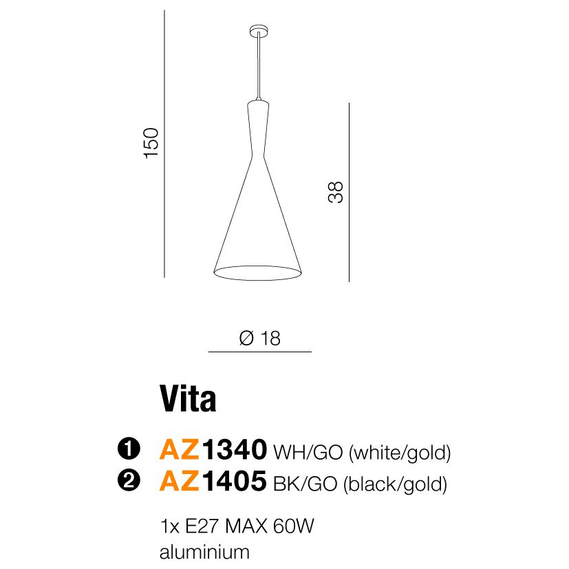 Подвесной светильник Azzardo AZ1340 Vita купити