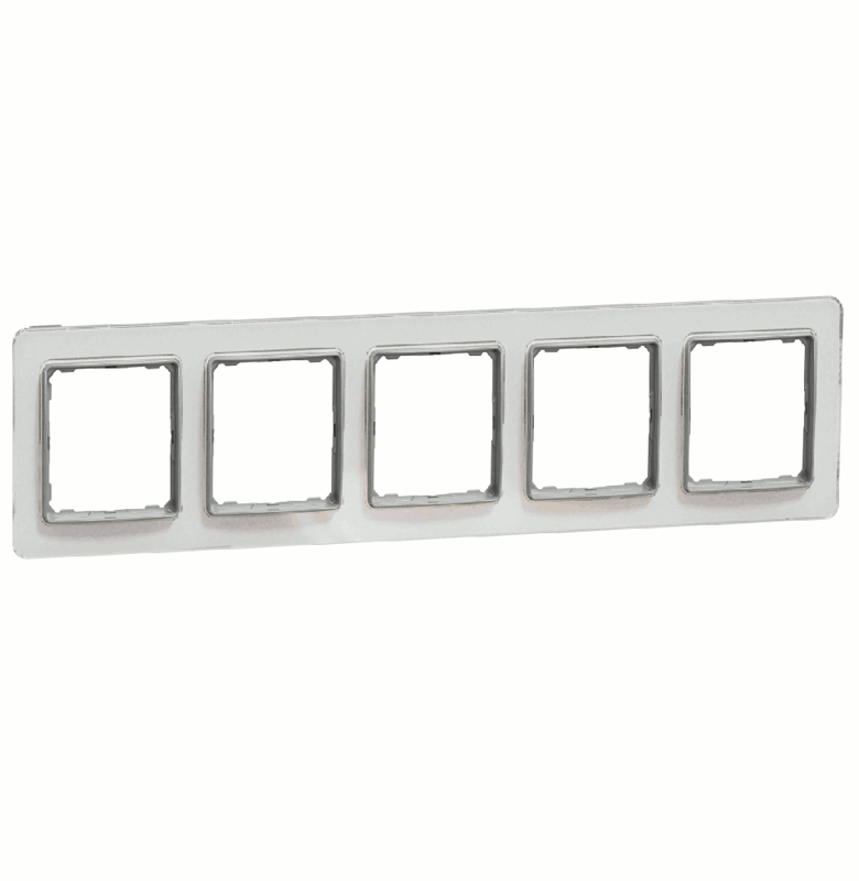 Рамка 5-на Schneider Sedna Elements SDD360805 Біле скло купити