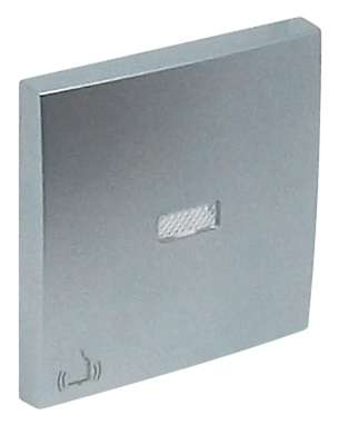 Клавиша выключателя с символом "Звонок" LOGUS металлик алюминиевый купити