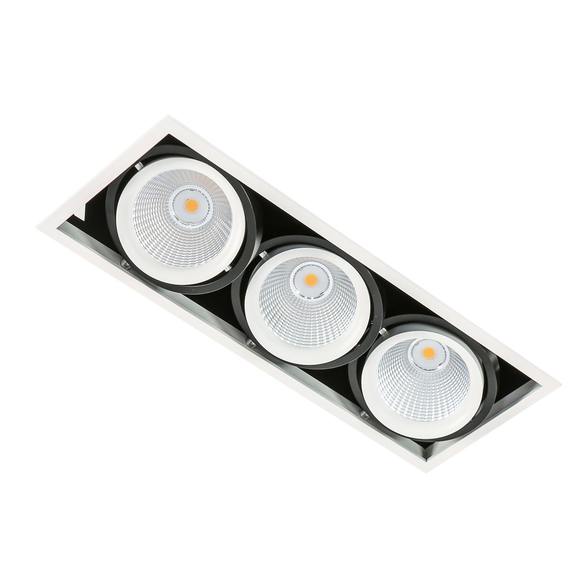 Точечный светильник ITALUX GL7108-3/3X18W 3000K WH+BL Vertico Triple 3000K купити