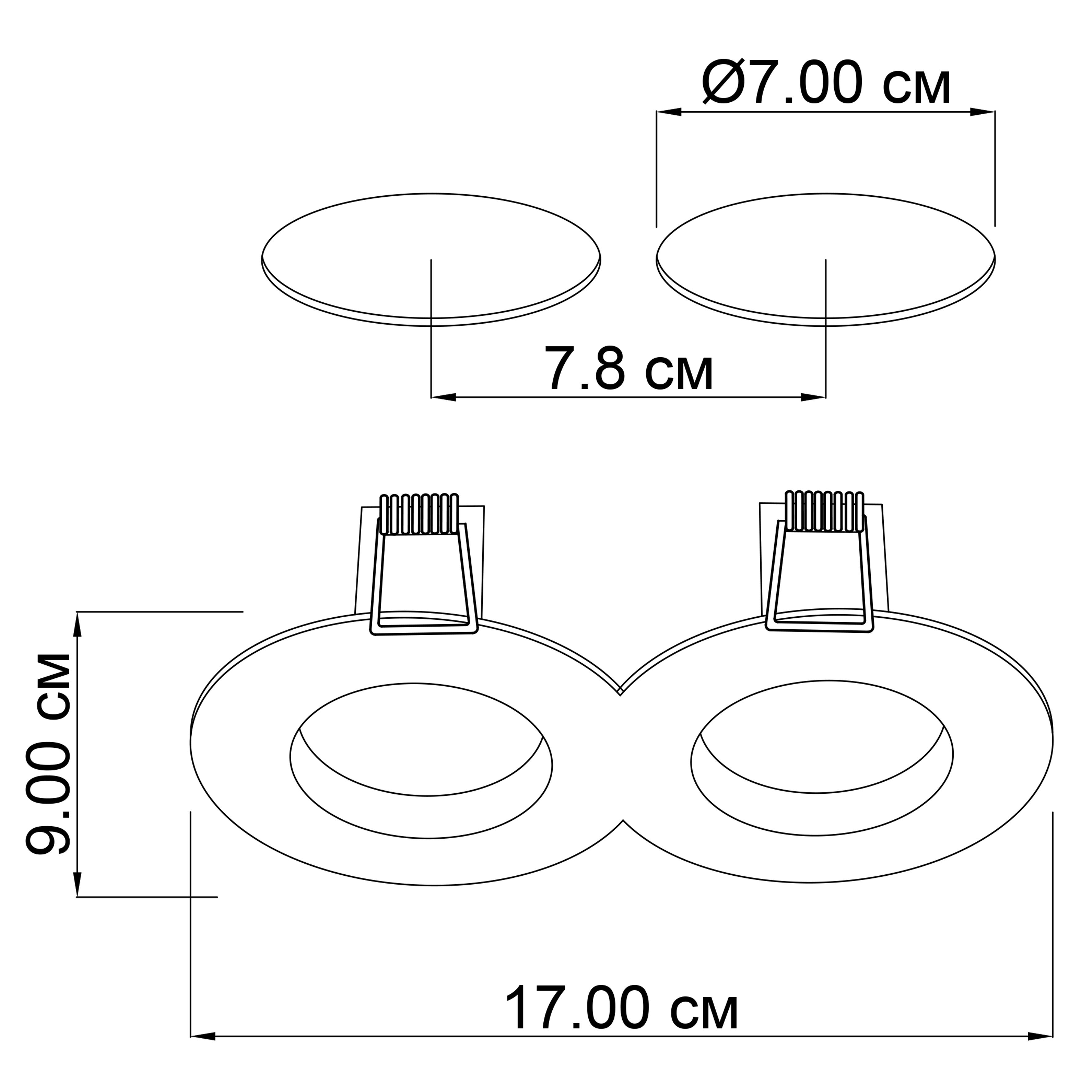 Врізний токовий світильник ImperiumLight Simple 384217.01.01 купити