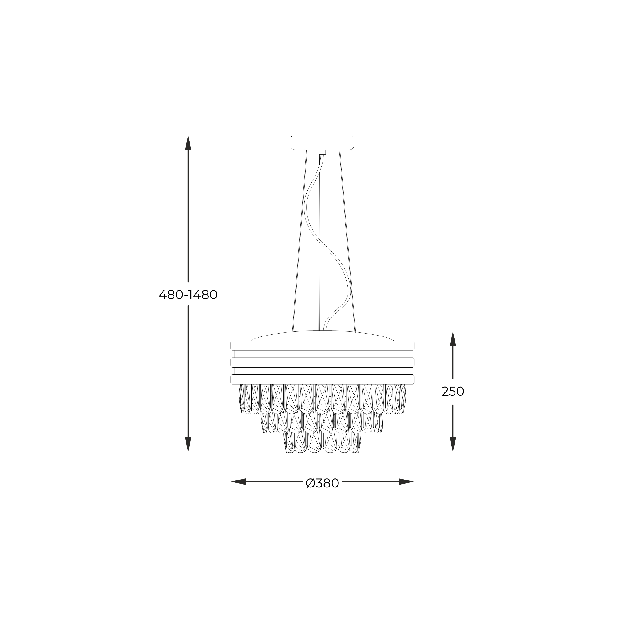 Підвісний світильник Zuma Line P0525-04A-F4V6 NAICA (50896) купити