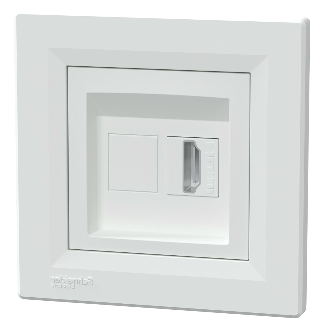 Розетка з роз'ємом HDMI Asfora Schneider Electric EPH4500121, біла купити