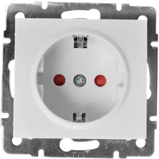 Розетка с защитой от детей, белый Lezard RAIN (703-0288-124B) купити