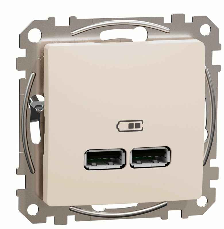 Розетка USB тип A+A 21A Schneider Sedna Design SDD112401 Бєжевий купити