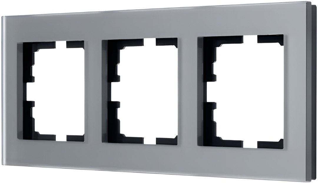 Рамка 3-а горизонтальна акрилова Lezard VESNA Асфальт (742-M6980-148) купити