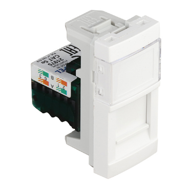 Механізм 1хRJ45 CAT.5E UTP CONNECT-1 мод. білий матовий Quadro 45 (45975 SBM) купити