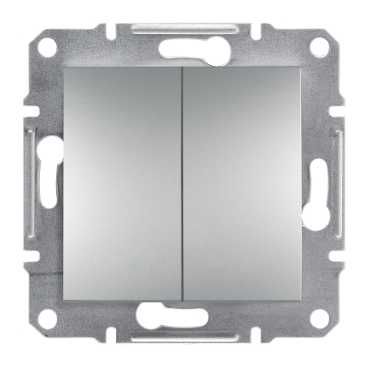 Проходной двухклавишный выключатель самозажимной, алюминий (EPH0600161) купить