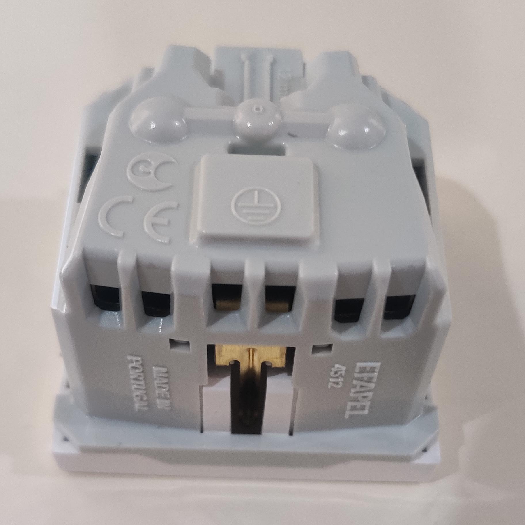 Механізм розетки горизонтальний 2P+Z ШУКО 16A 250V- 2 мод. Білий (45129 SBR) купити