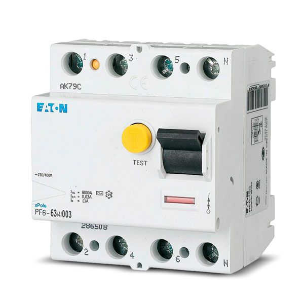 Дифференциальный автоматический выключатель Eaton PF6-63/4/0,03 (286512) купити